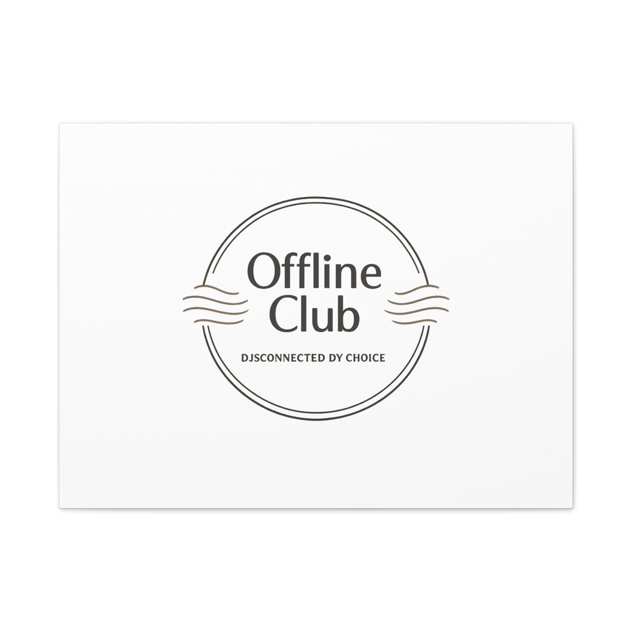 Offline Club Badge Canvas, Digital Detox emblem, log off, no notifications