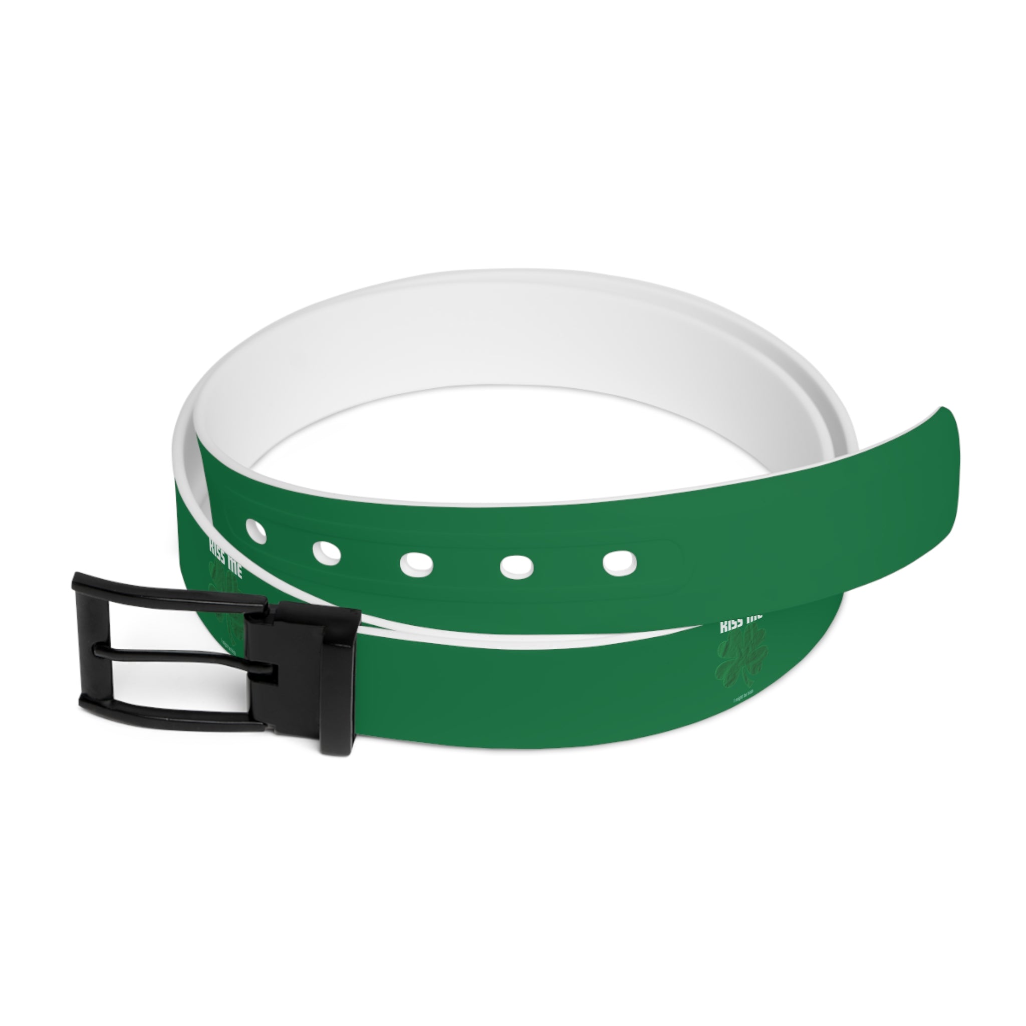 Green Gloss Belt — Slim Casual Waist Belt