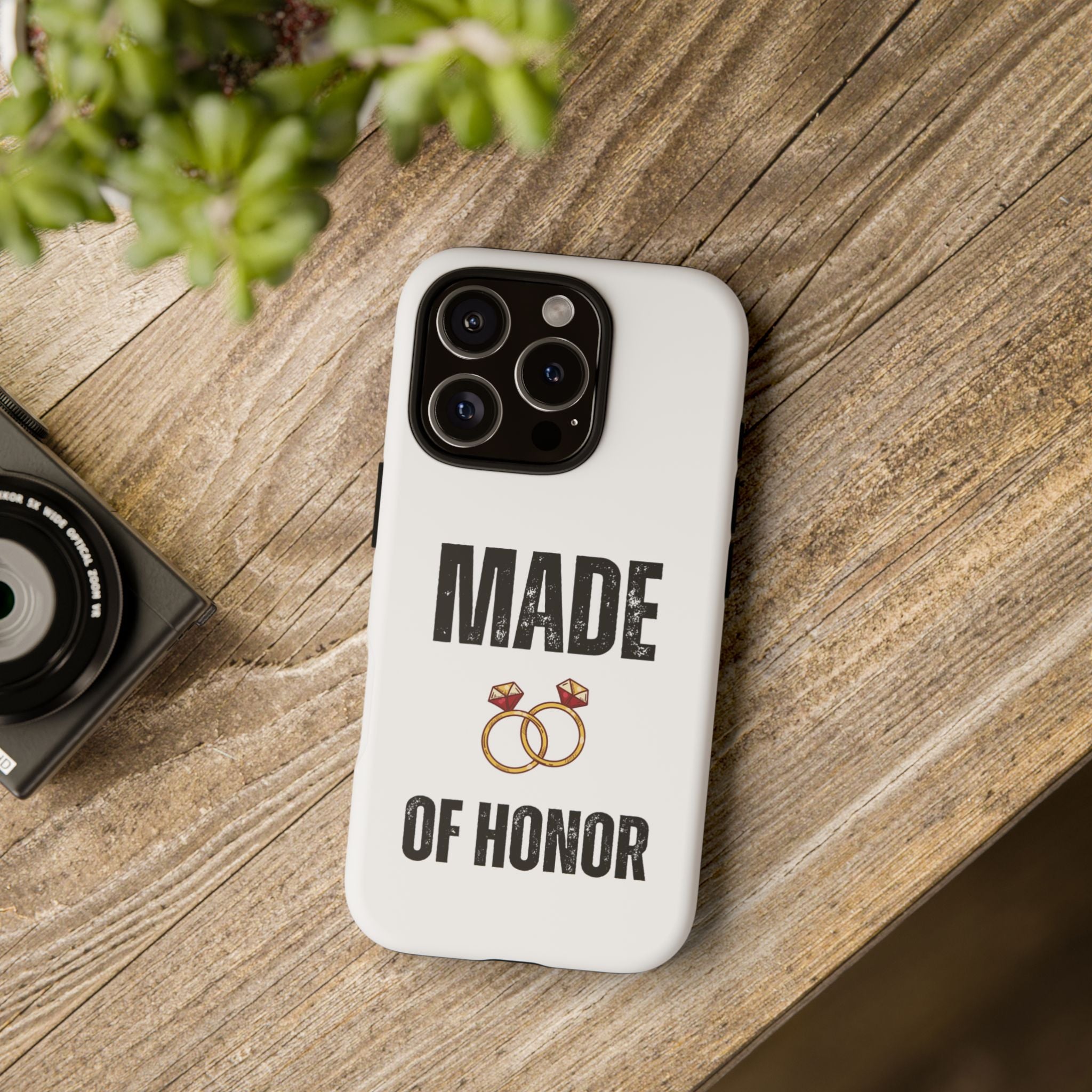 Phone Case — “Made of Honor” Bridal Wedding Ring Design