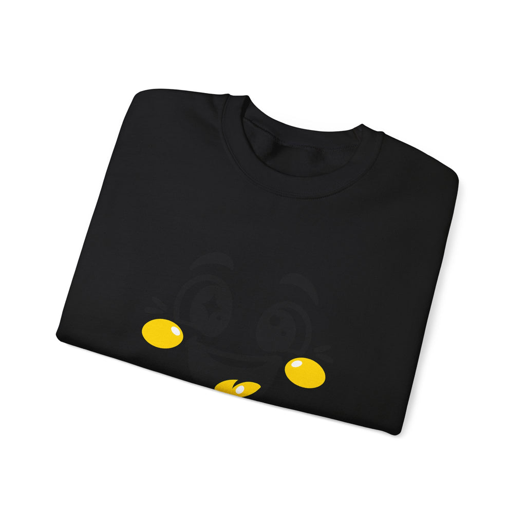 Joy Mood Face Sweatshirt | kawaii minimal, thick outline emoji cartoon