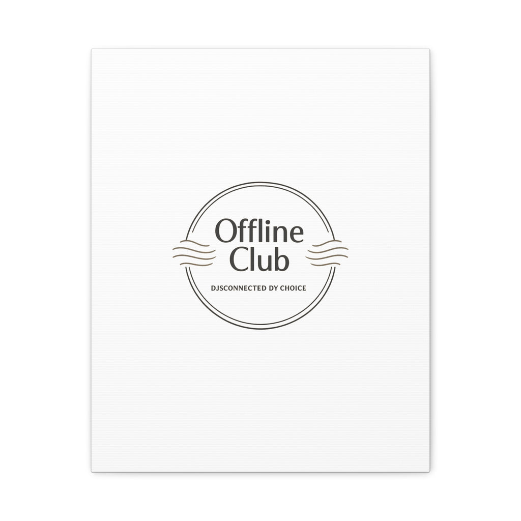 Offline Club Badge Canvas, Digital Detox emblem, log off, no notifications