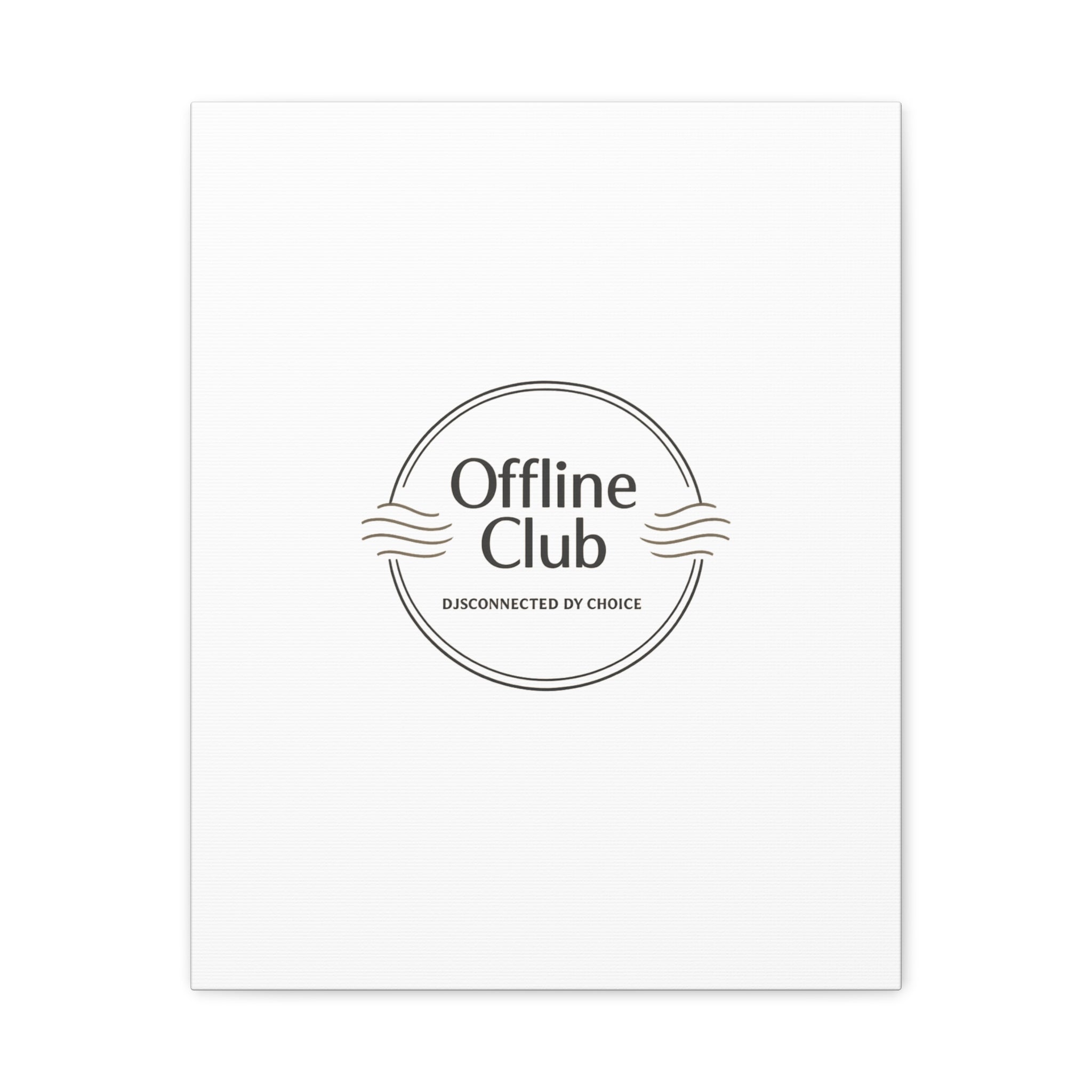 Offline Club Badge Canvas, Digital Detox emblem, log off, no notifications