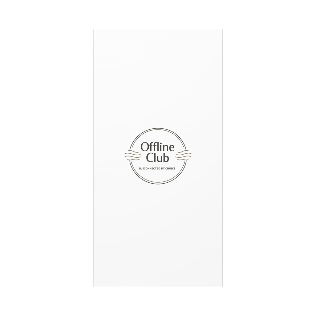 Offline Club Badge Canvas, Digital Detox emblem, log off, no notifications