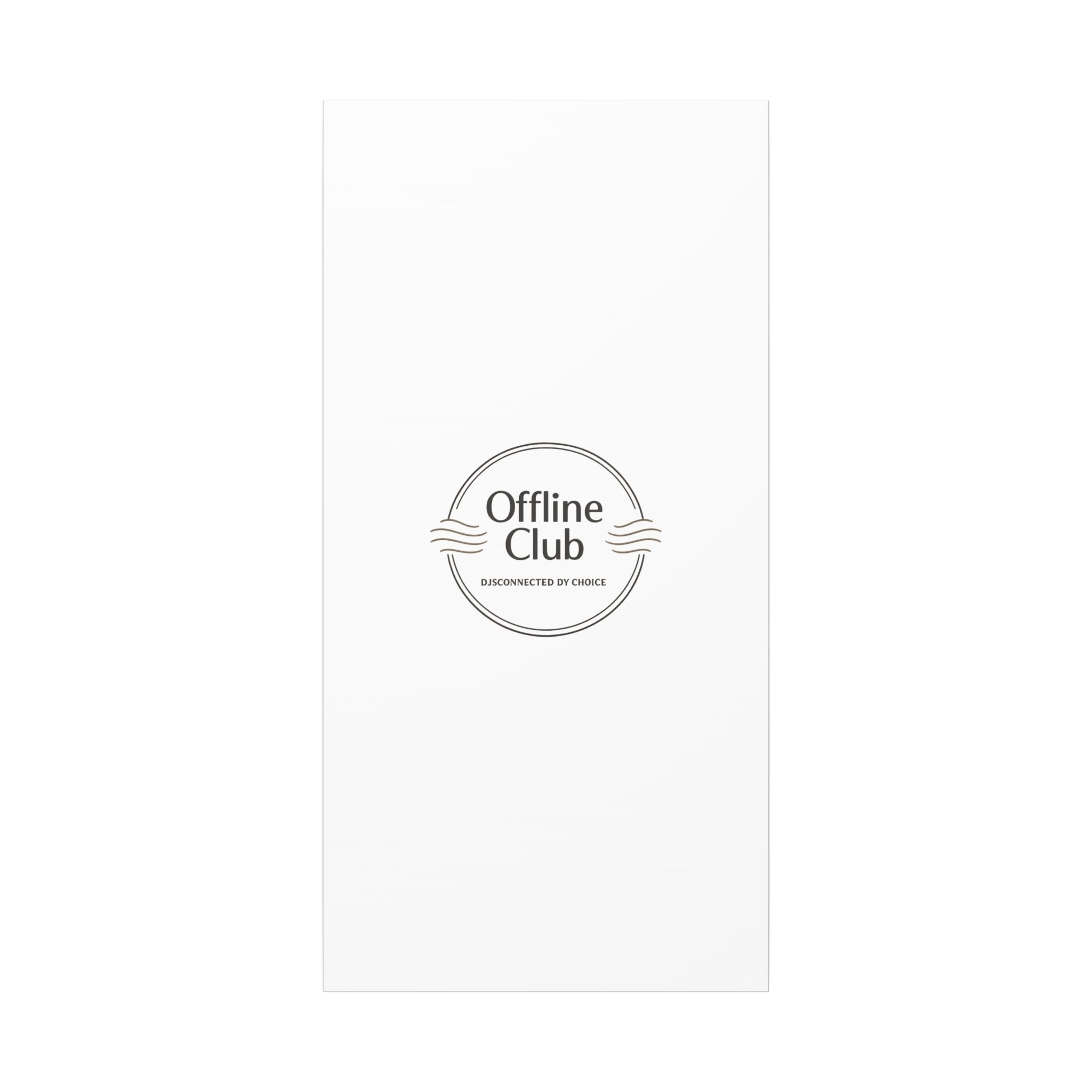 Offline Club Badge Canvas, Digital Detox emblem, log off, no notifications