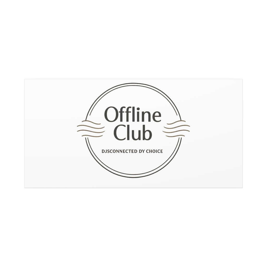 Offline Club Badge Canvas, Digital Detox emblem, log off, no notifications