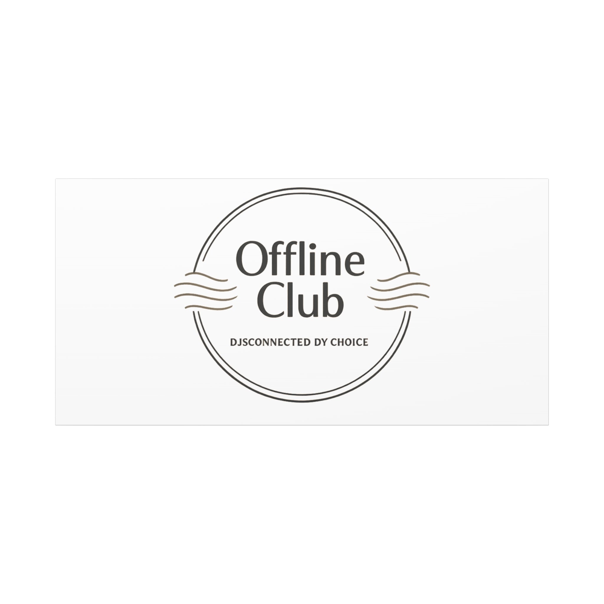Offline Club Badge Canvas, Digital Detox emblem, log off, no notifications