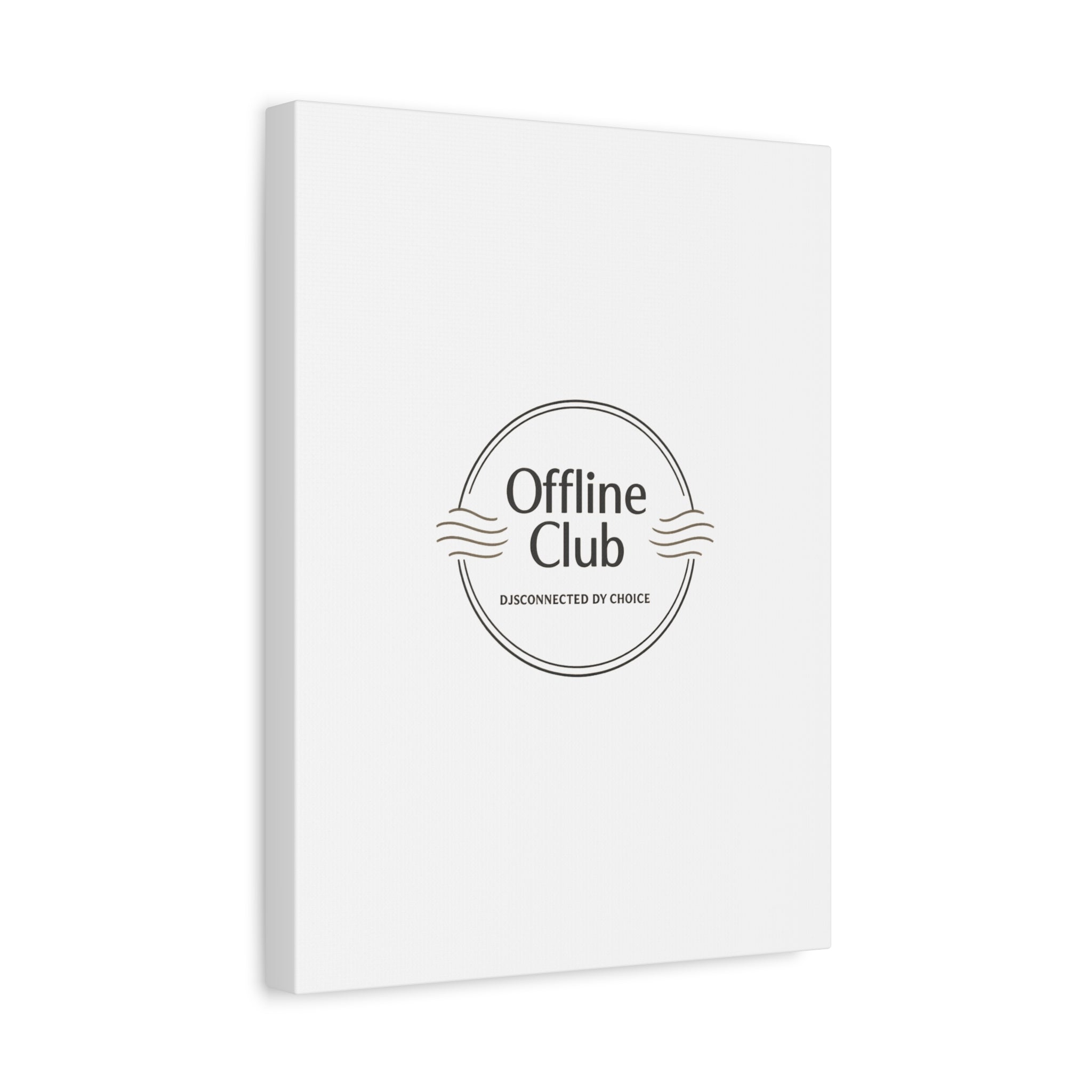 Offline Club Badge Canvas, Digital Detox emblem, log off, no notifications