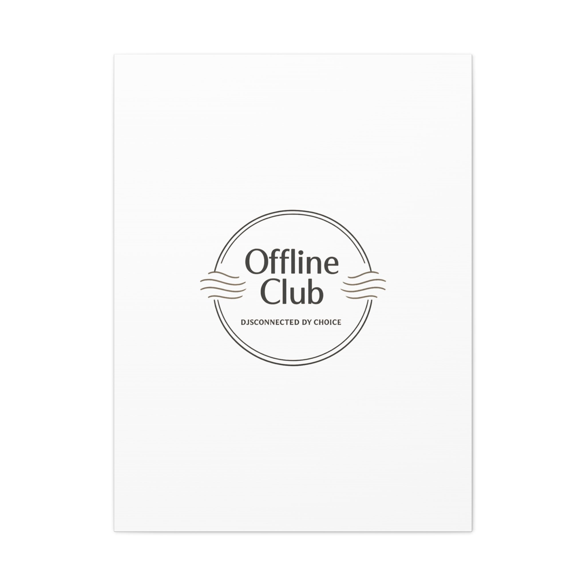 Offline Club Badge Canvas, Digital Detox emblem, log off, no notifications