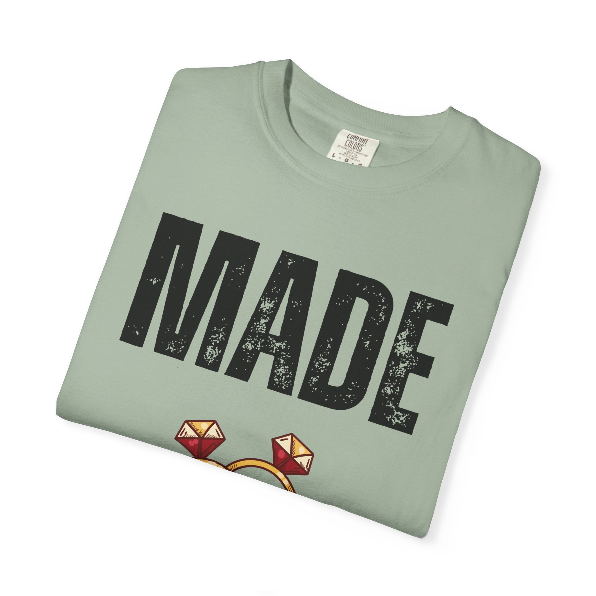 Made of Honor T‑Shirt — Maid of Honor Bridal Party Tee with Wedding Rings