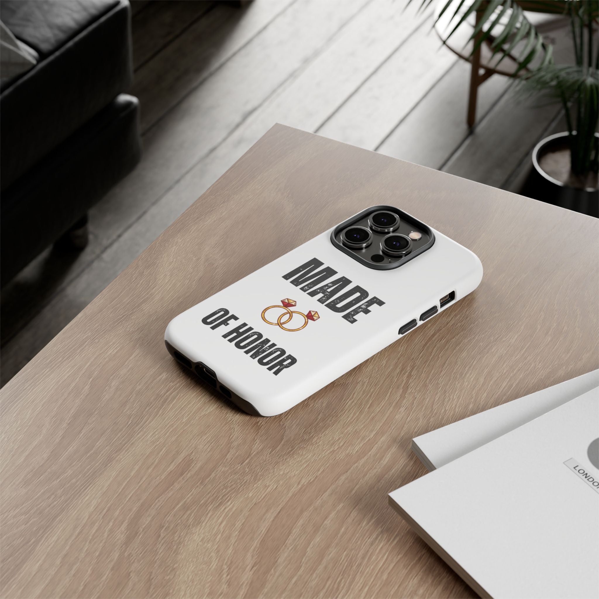 Phone Case — “Made of Honor” Bridal Wedding Ring Design