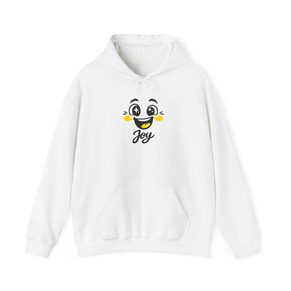 Joy Mood Face Hoodie | bold cartoon, kawaii minimal, thick outline