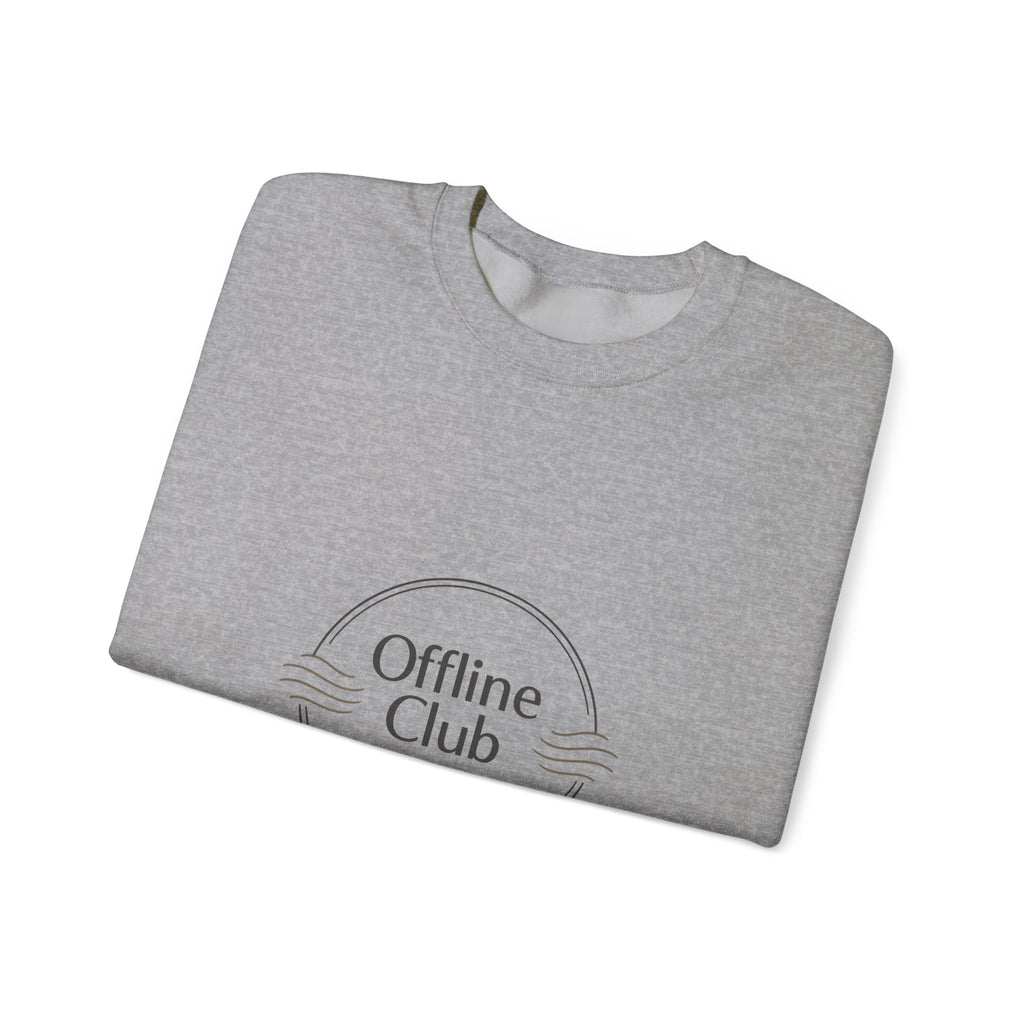 Offline Club badge Crewneck Sweatshirt | digital detox, log off
