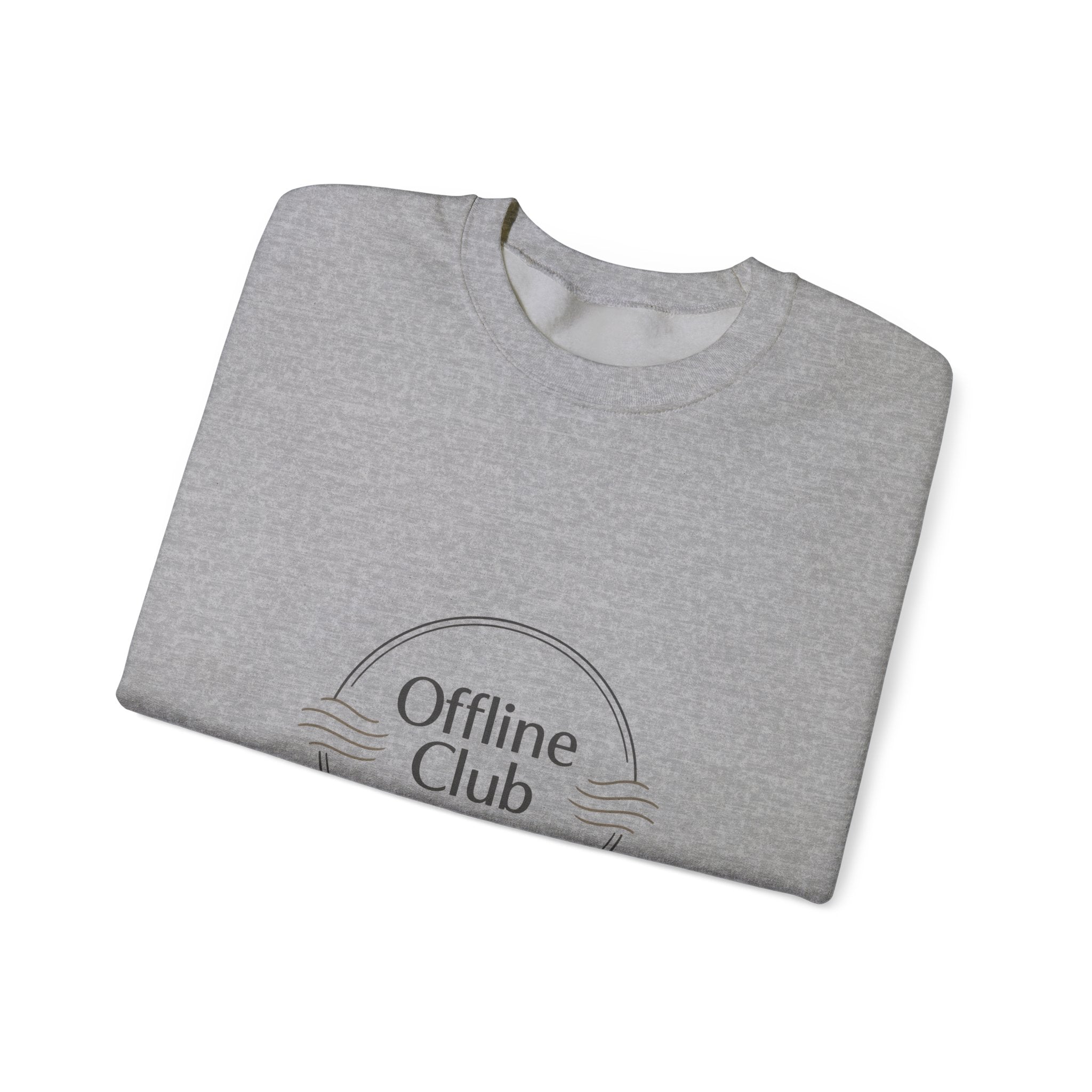 Offline Club badge Crewneck Sweatshirt | digital detox, log off