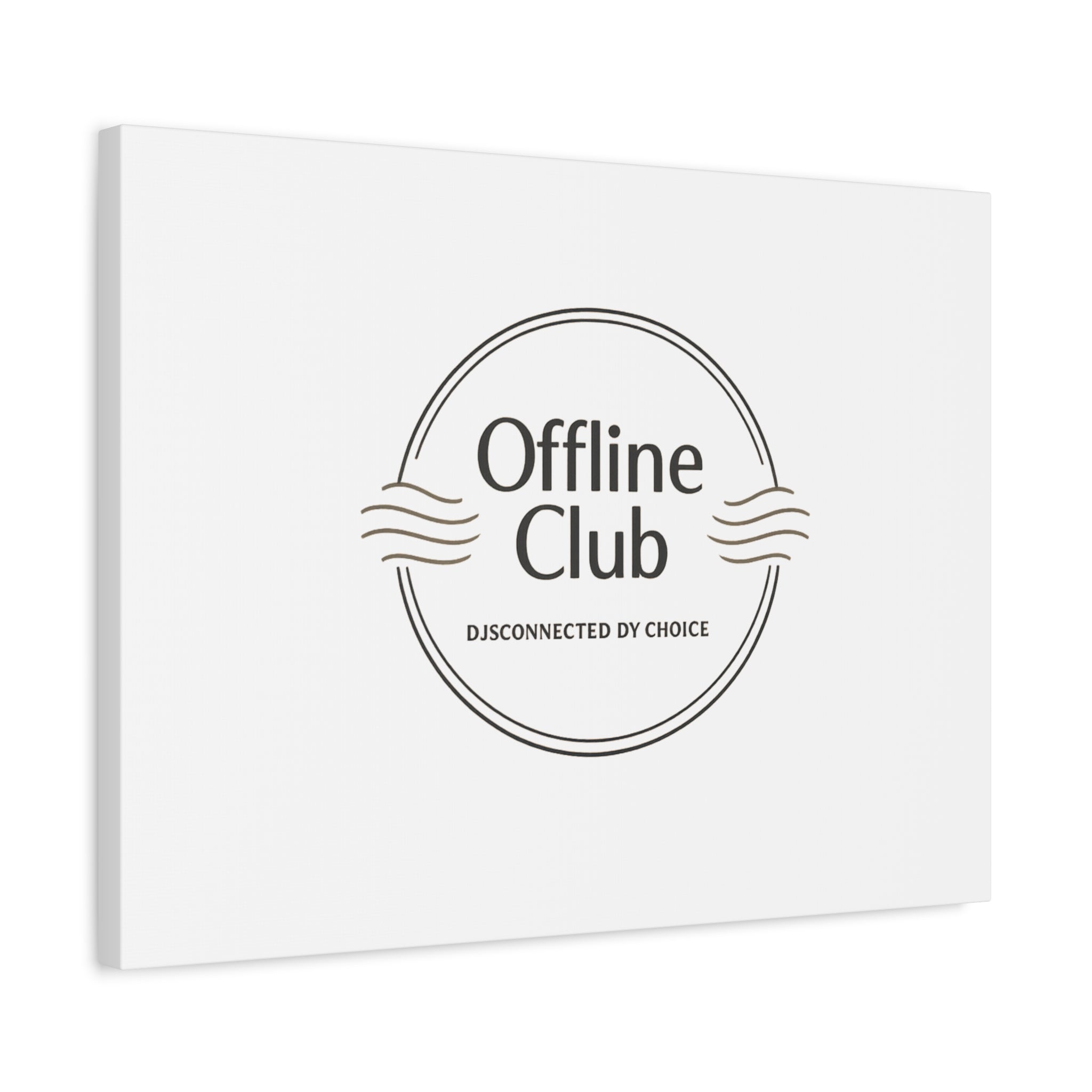 Offline Club Badge Canvas, Digital Detox emblem, log off, no notifications