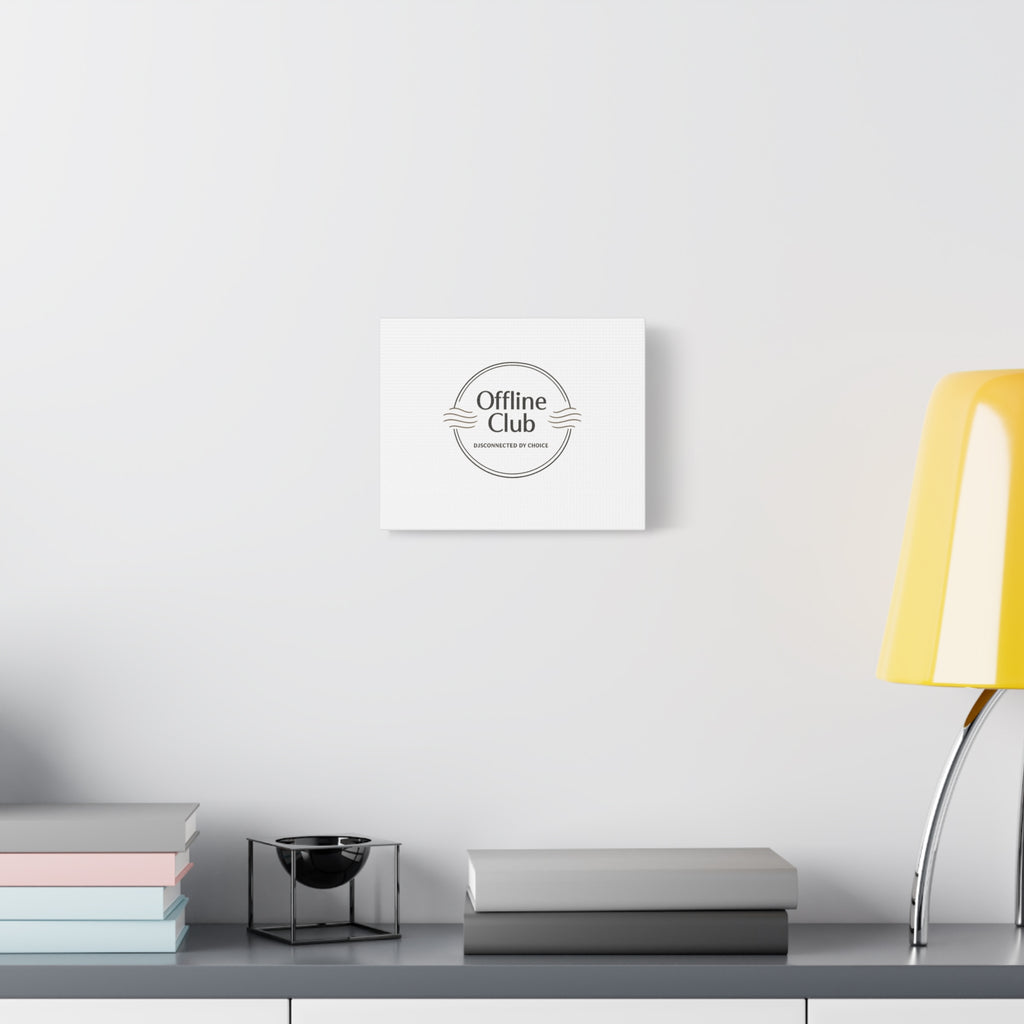 Offline Club Badge Canvas, Digital Detox emblem, log off, no notifications