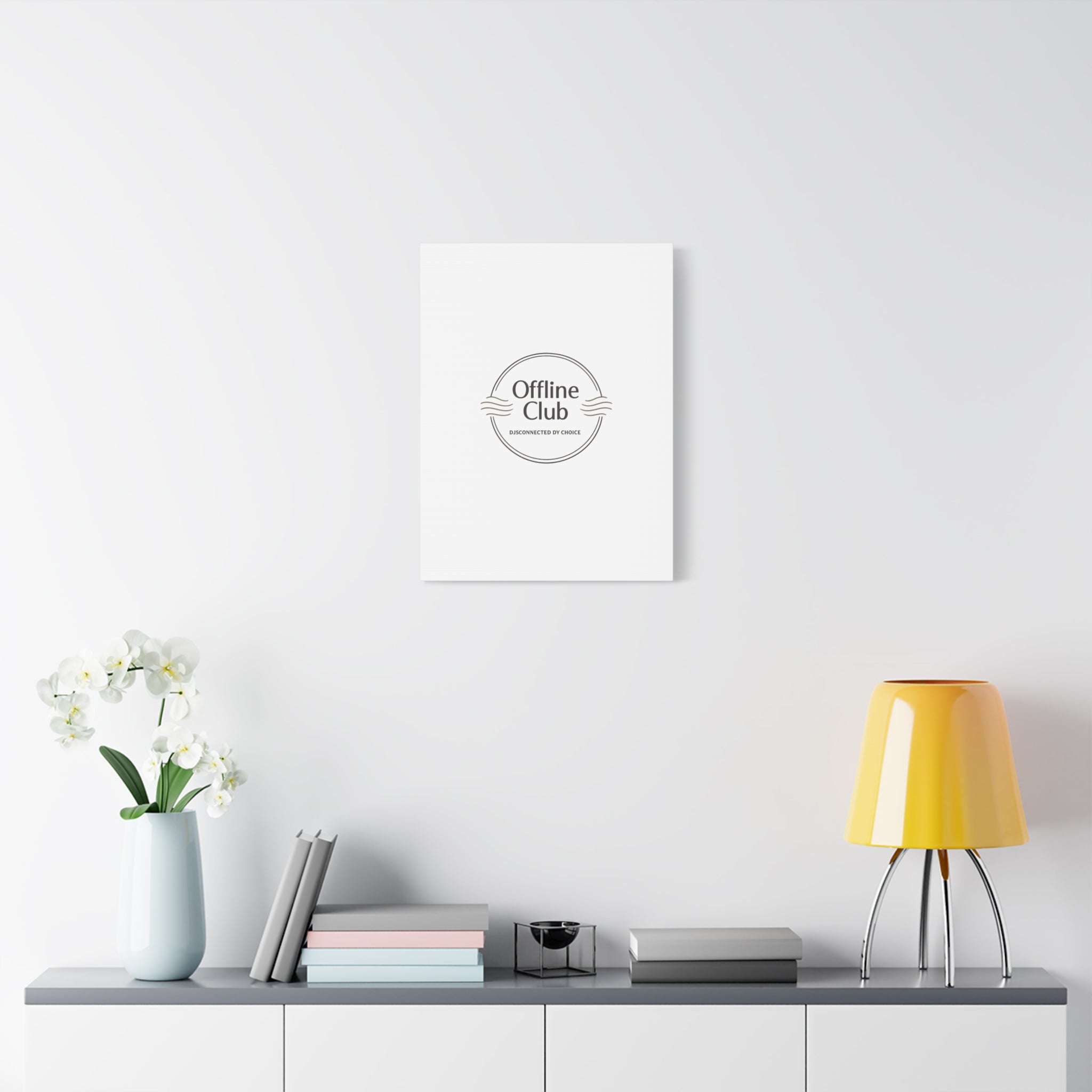 Offline Club Badge Canvas, Digital Detox emblem, log off, no notifications