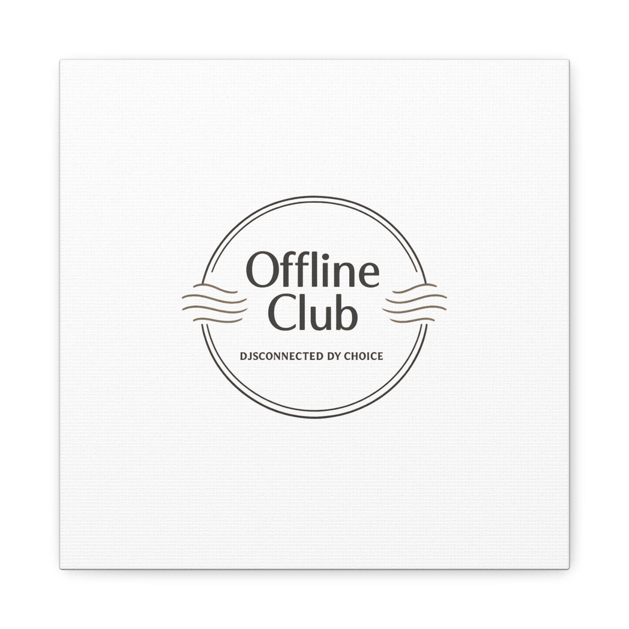 Offline Club Badge Canvas, Digital Detox emblem, log off, no notifications