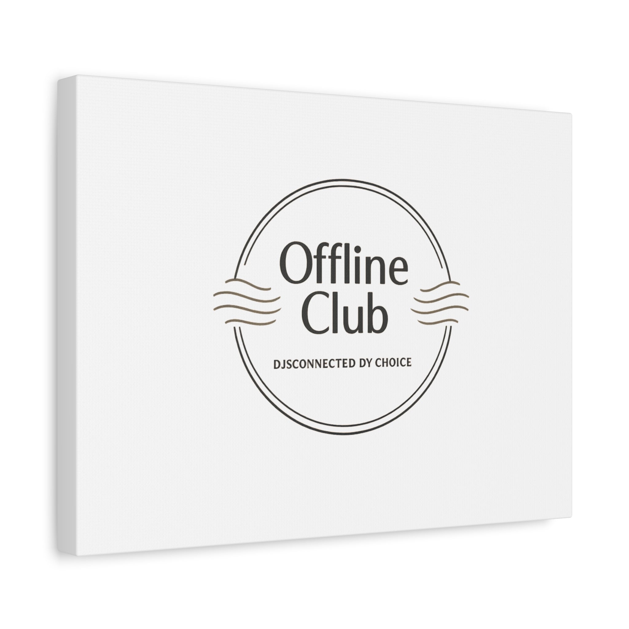 Offline Club Badge Canvas, Digital Detox emblem, log off, no notifications