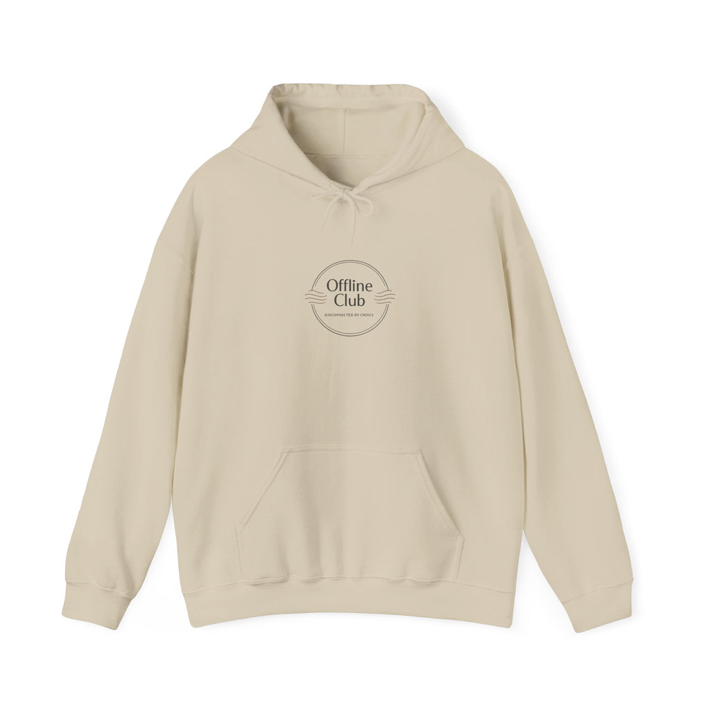 Offline Club Badge Hoodie | digital detox, log off