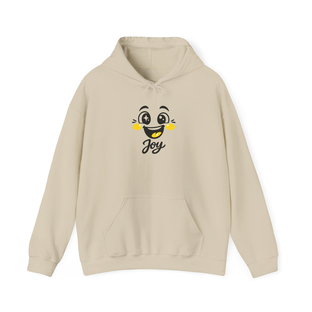 Joy Mood Face Hoodie | bold cartoon, kawaii minimal, thick outline