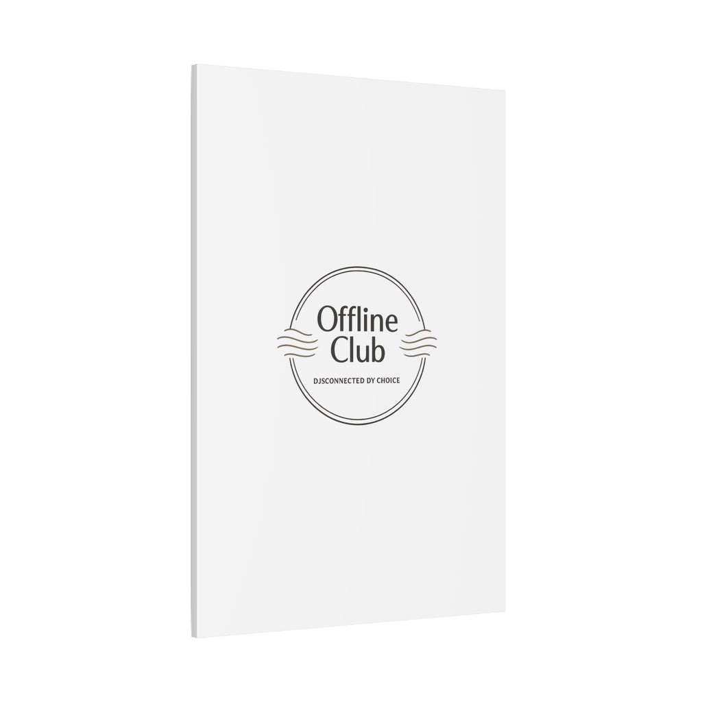 Offline Club Badge Canvas, Digital Detox emblem, log off, no notifications
