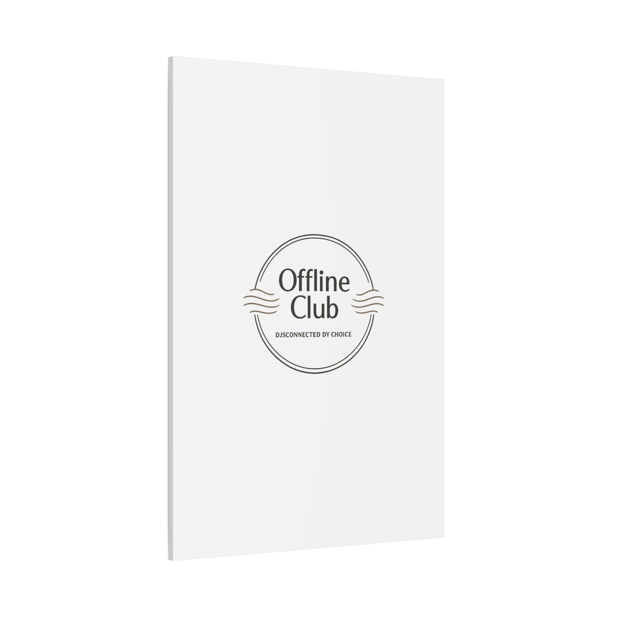 Offline Club Badge Canvas, Digital Detox emblem, log off, no notifications