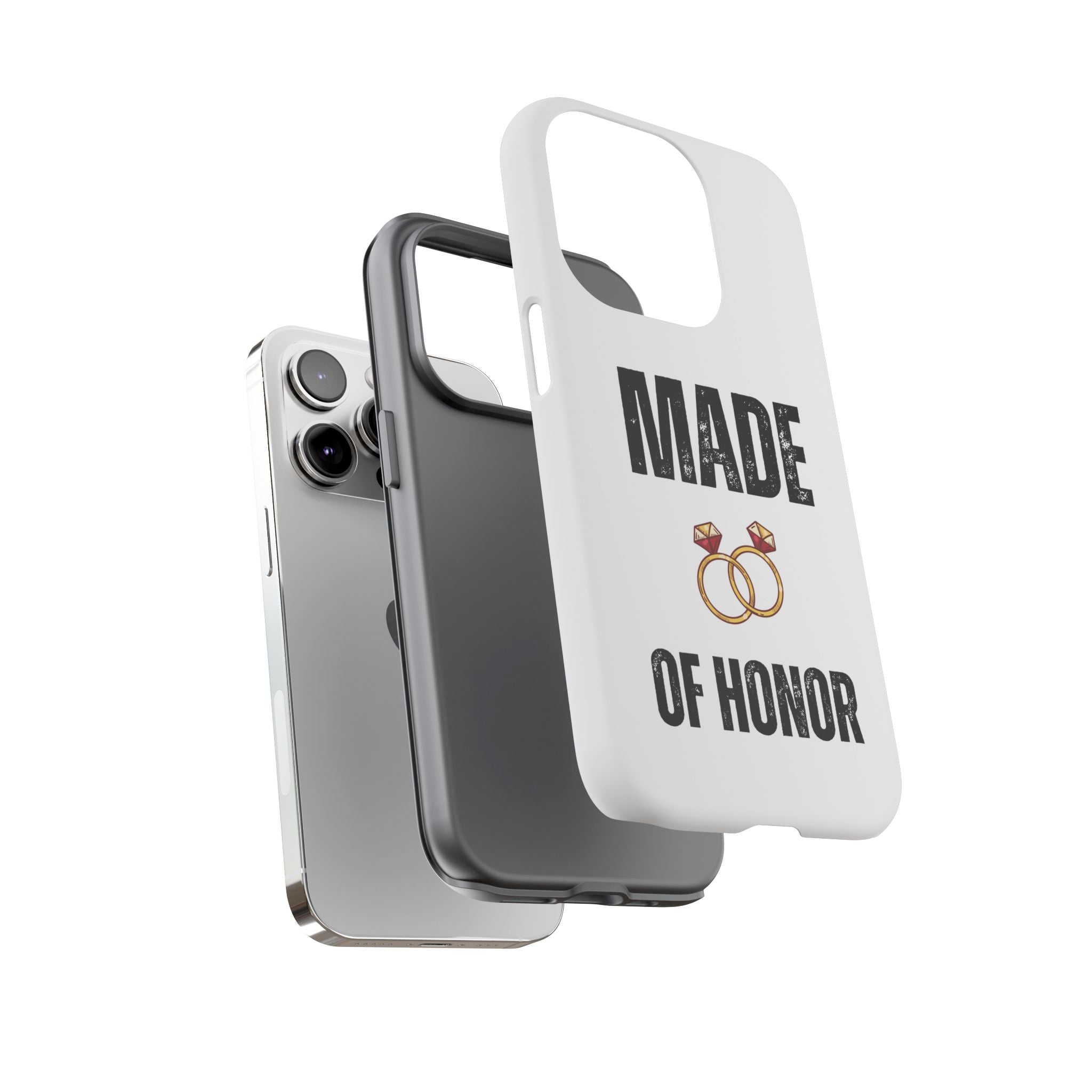 Phone Case — “Made of Honor” Bridal Wedding Ring Design