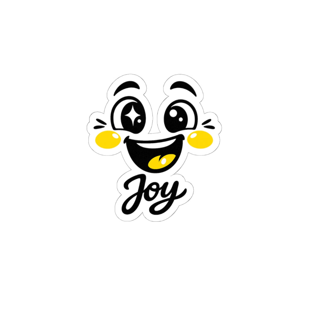 Joy Mood Face Sticker | kawaii minimal, thick outline