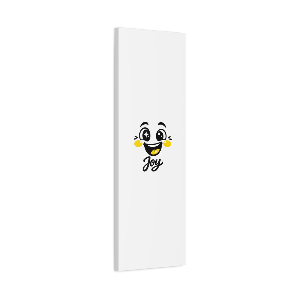 Joy Mood Face Canvas | kawaii minimal, thick outline emoji cartoon