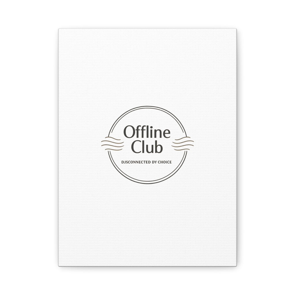 Offline Club Badge Canvas, Digital Detox emblem, log off, no notifications