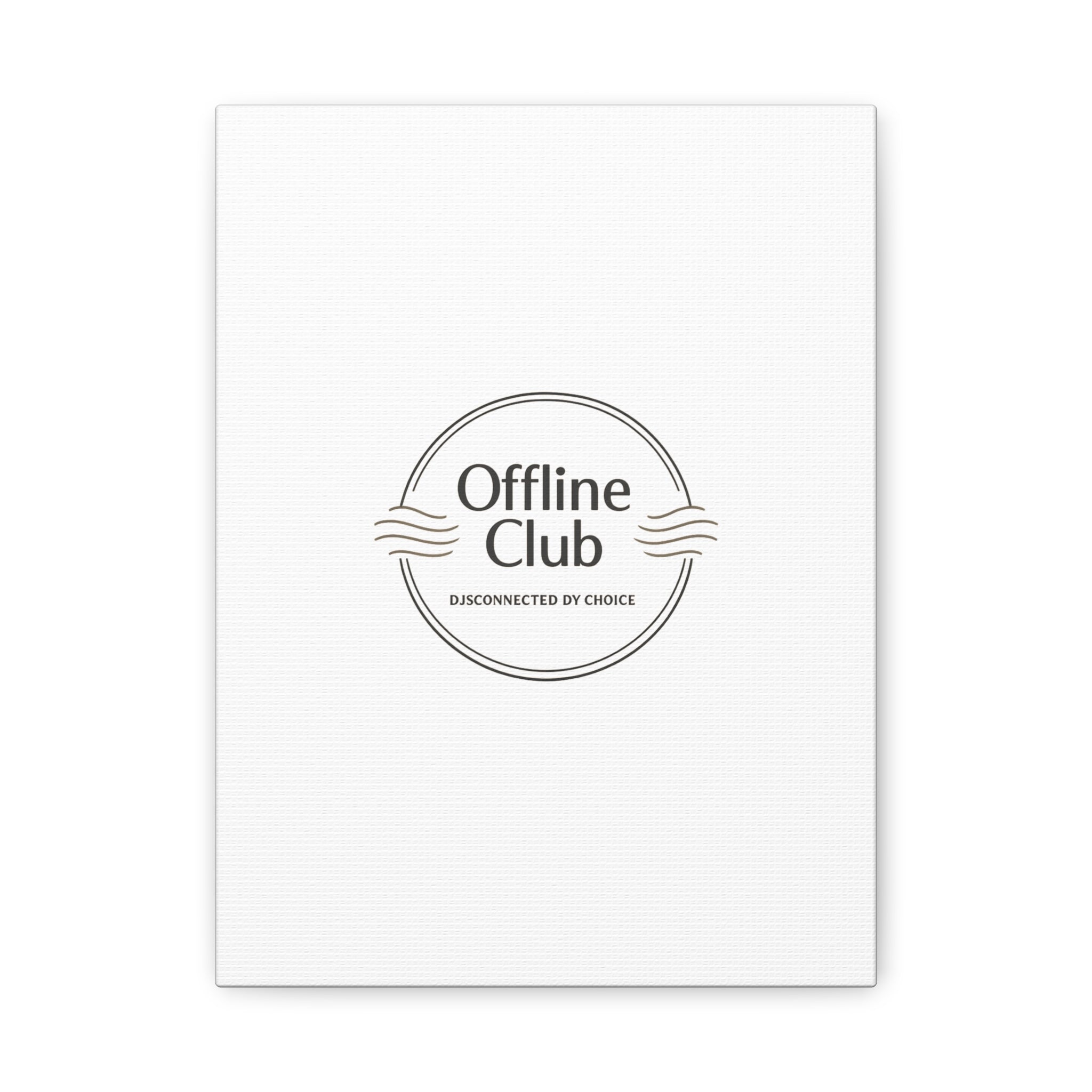 Offline Club Badge Canvas, Digital Detox emblem, log off, no notifications