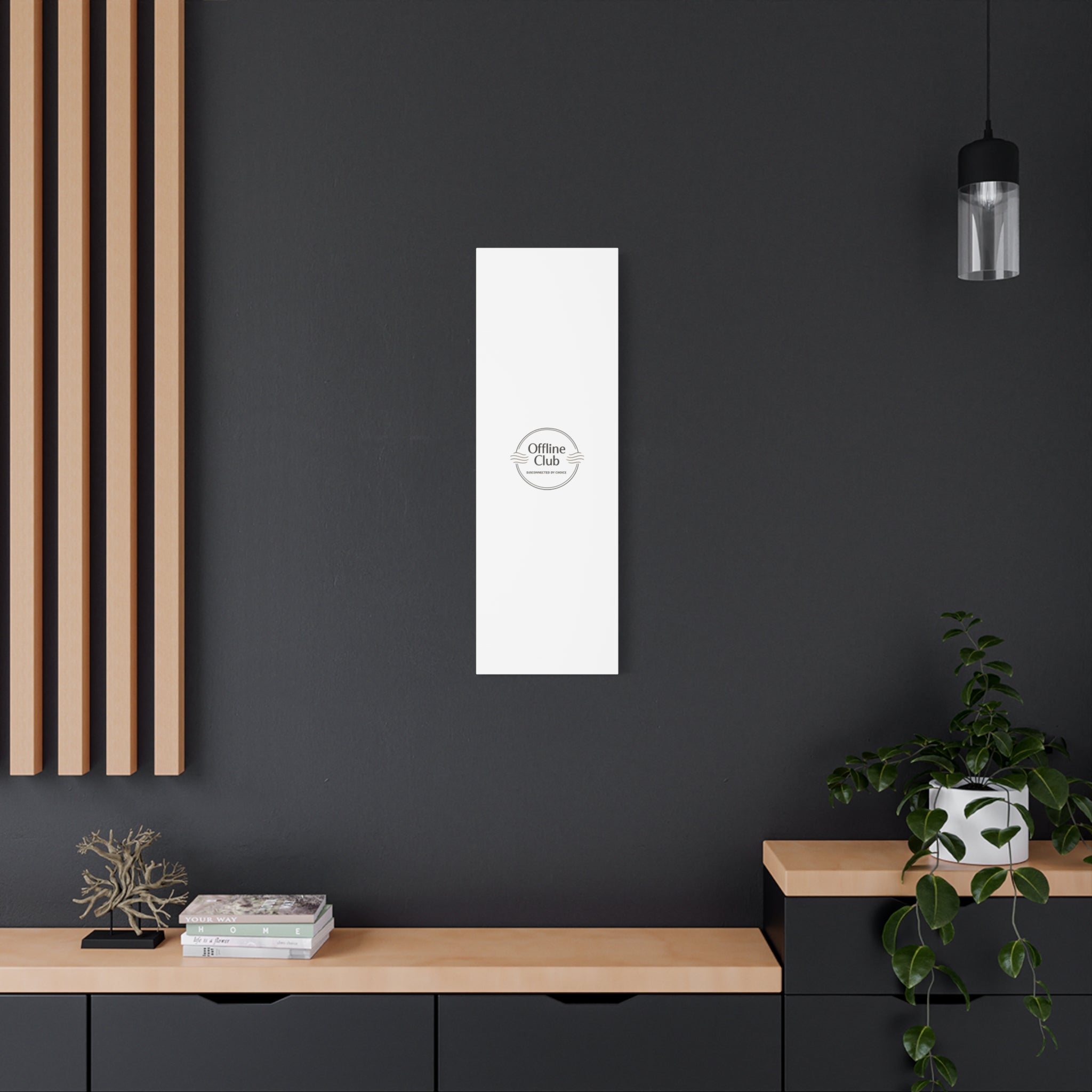 Offline Club Badge Canvas, Digital Detox emblem, log off, no notifications