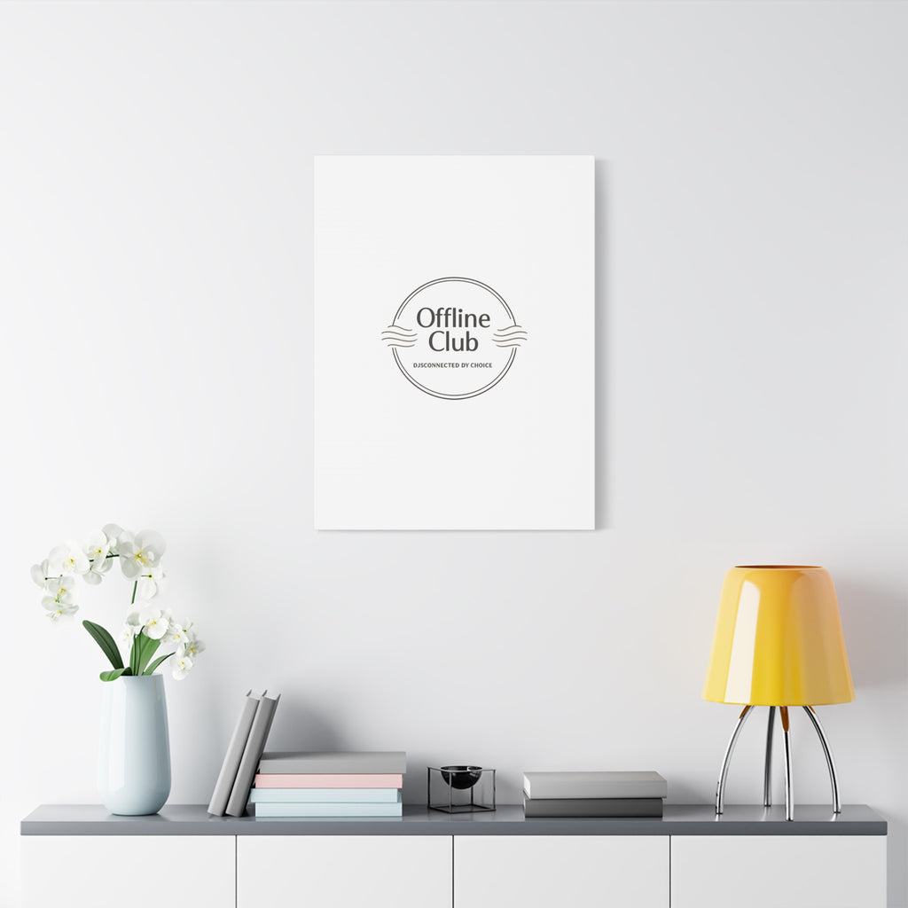 Offline Club Badge Canvas, Digital Detox emblem, log off, no notifications