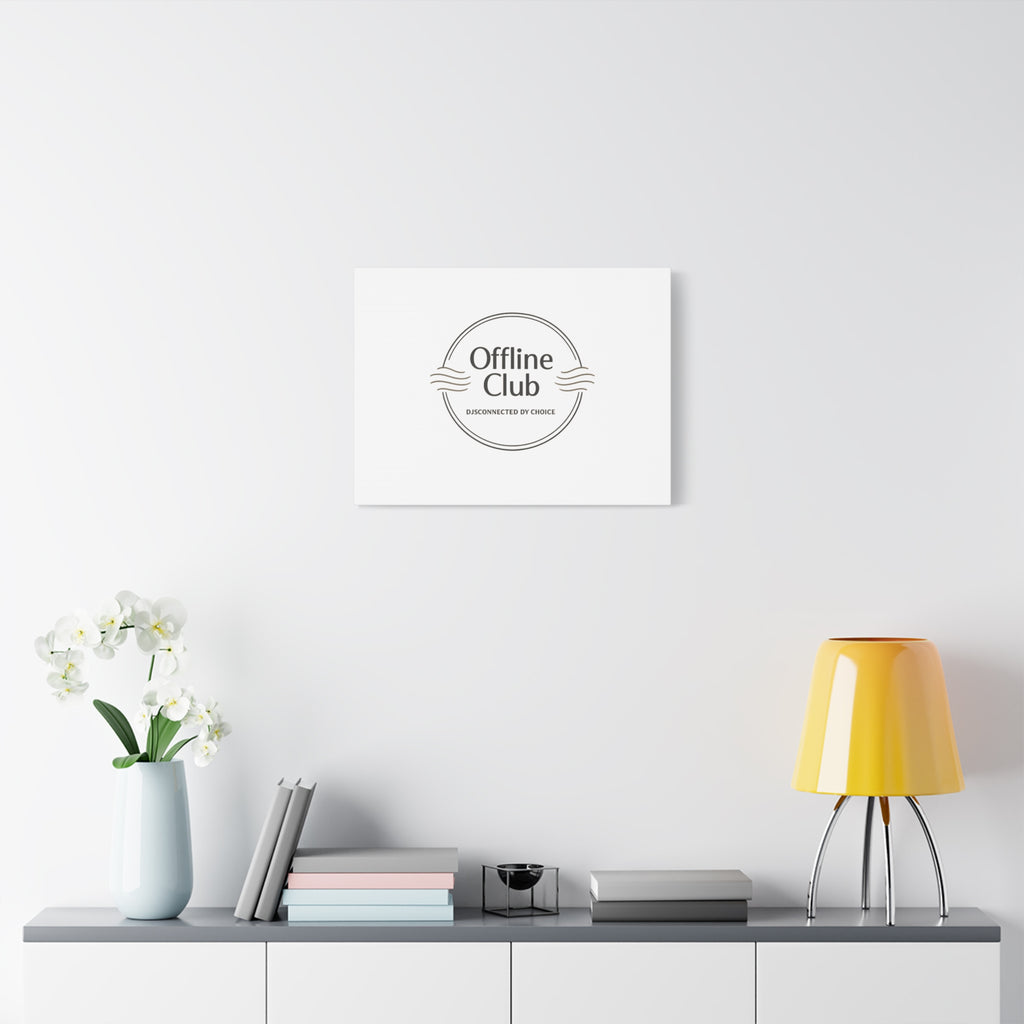Offline Club Badge Canvas, Digital Detox emblem, log off, no notifications