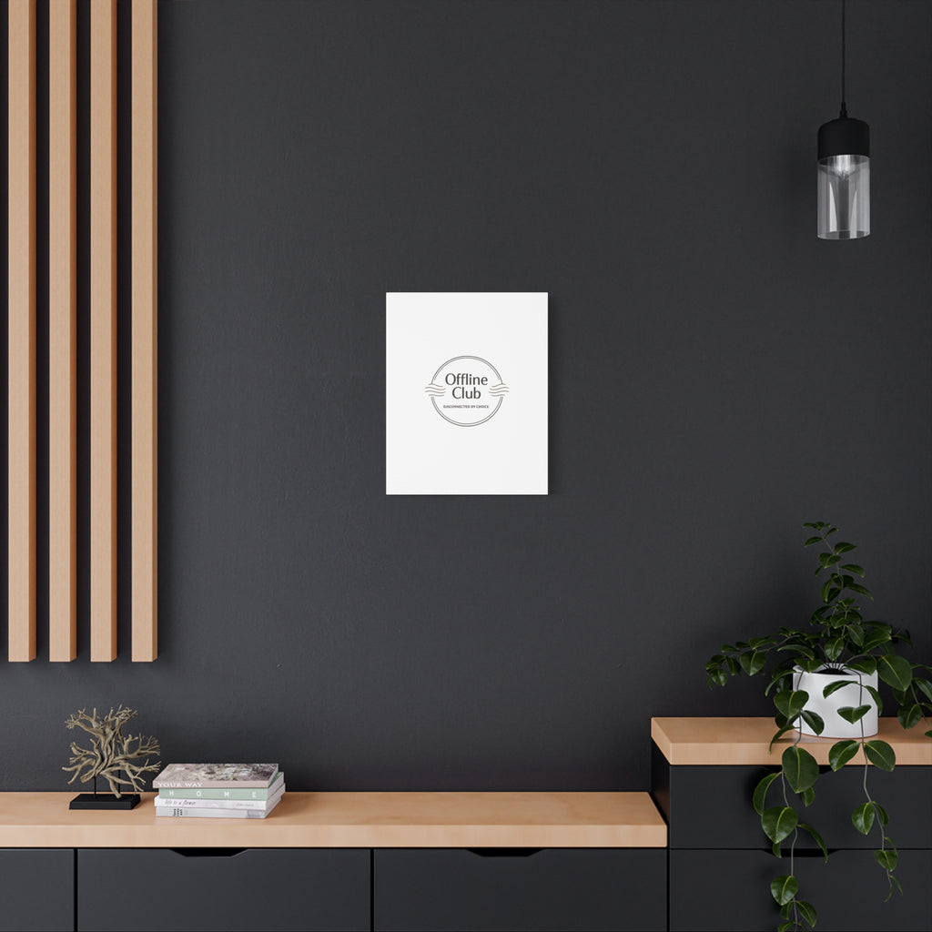 Offline Club Badge Canvas, Digital Detox emblem, log off, no notifications