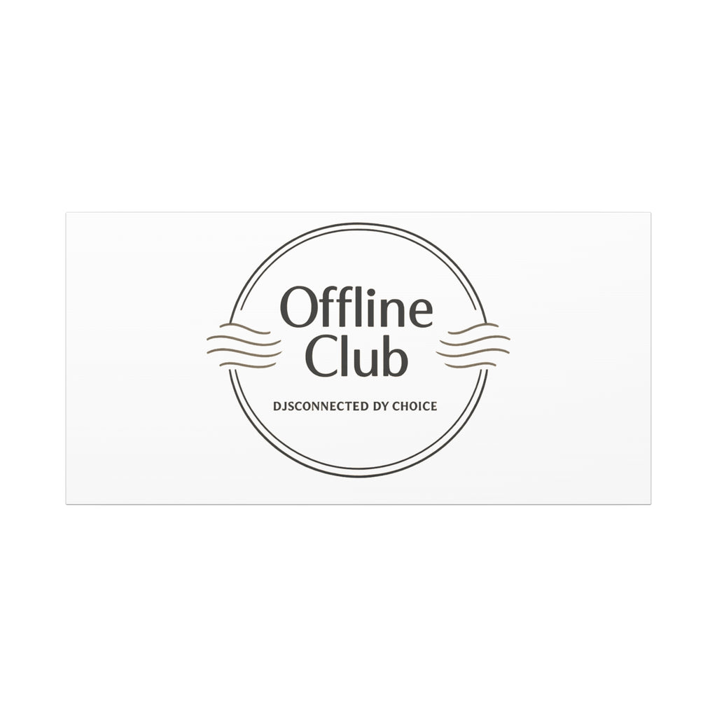 Offline Club Badge Canvas, Digital Detox emblem, log off, no notifications