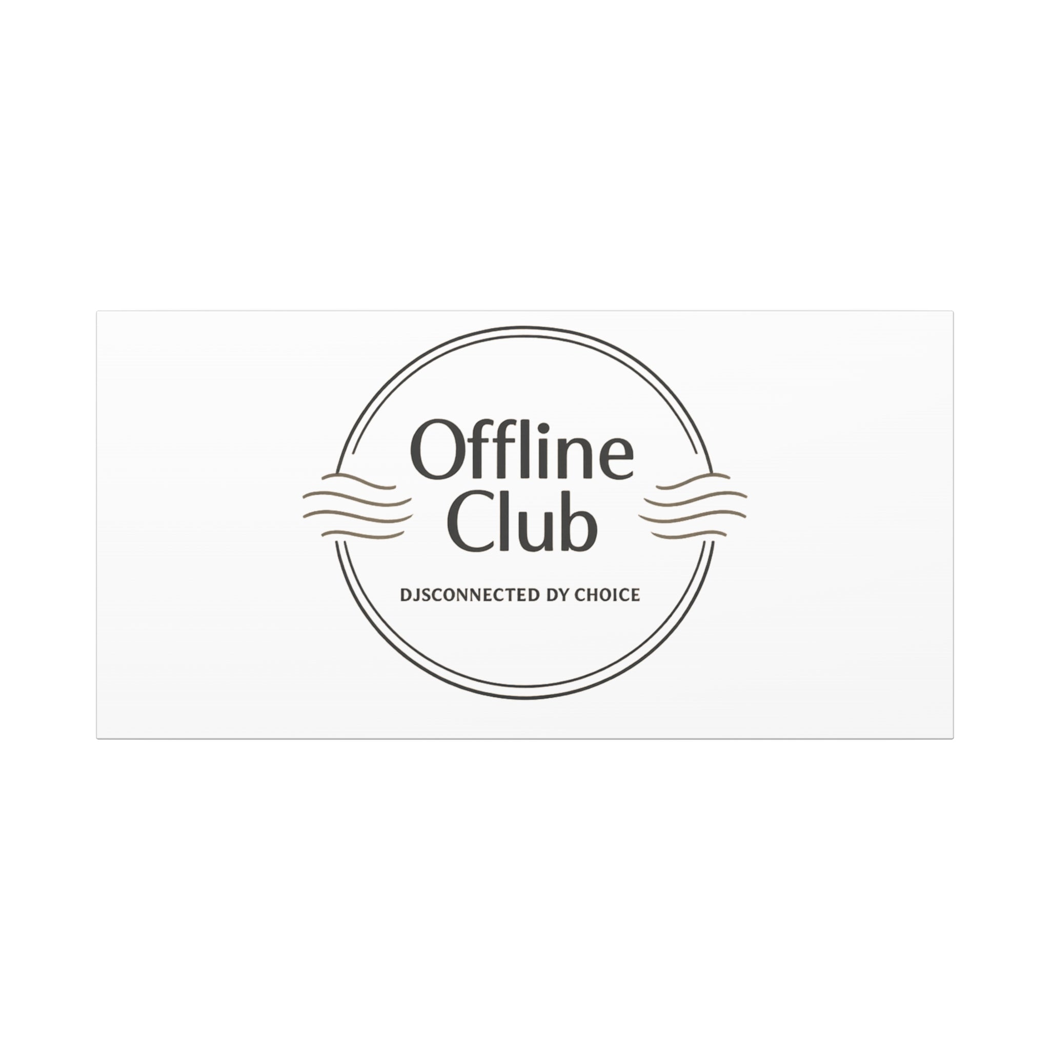 Offline Club Badge Canvas, Digital Detox emblem, log off, no notifications