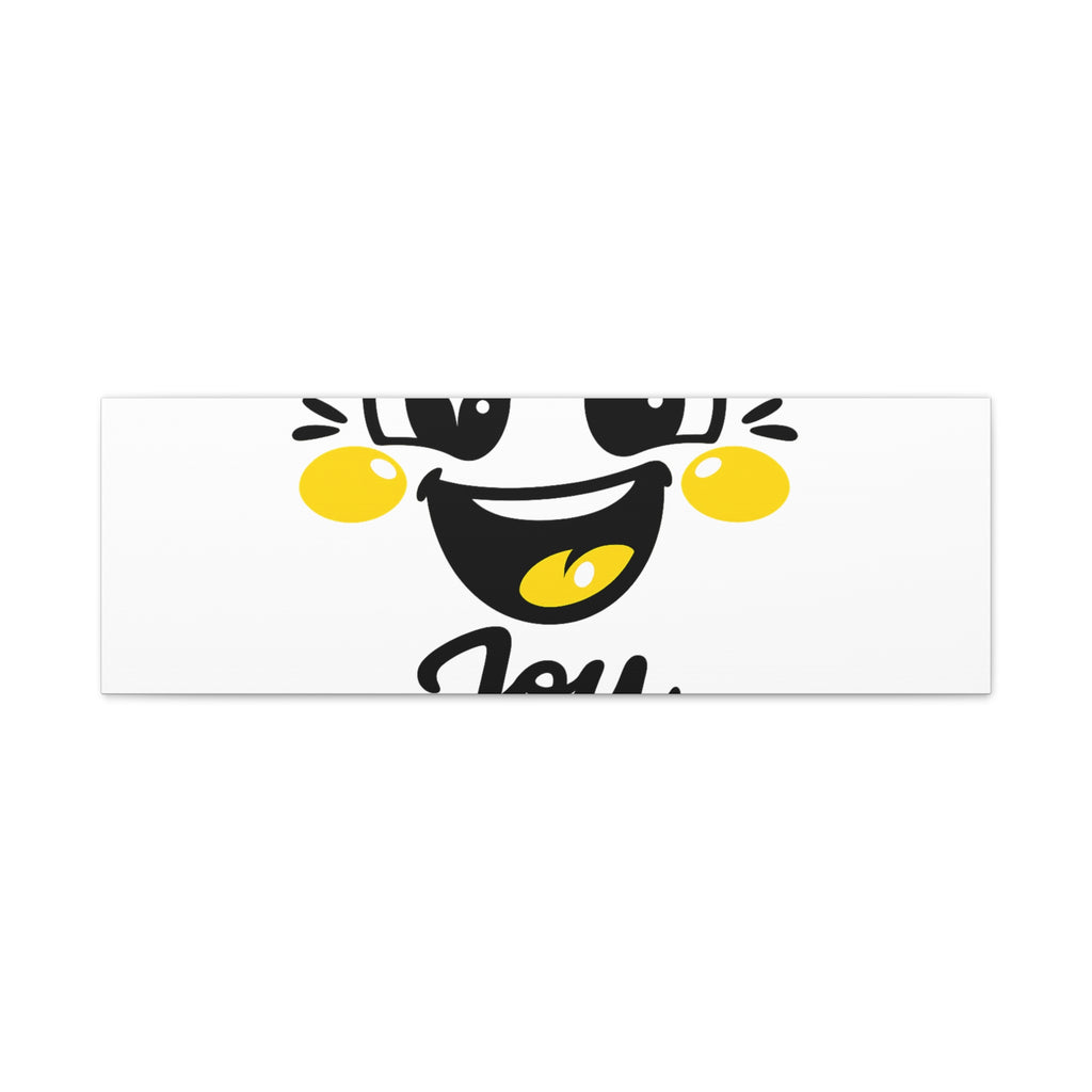Joy Mood Face Canvas | kawaii minimal, thick outline emoji cartoon