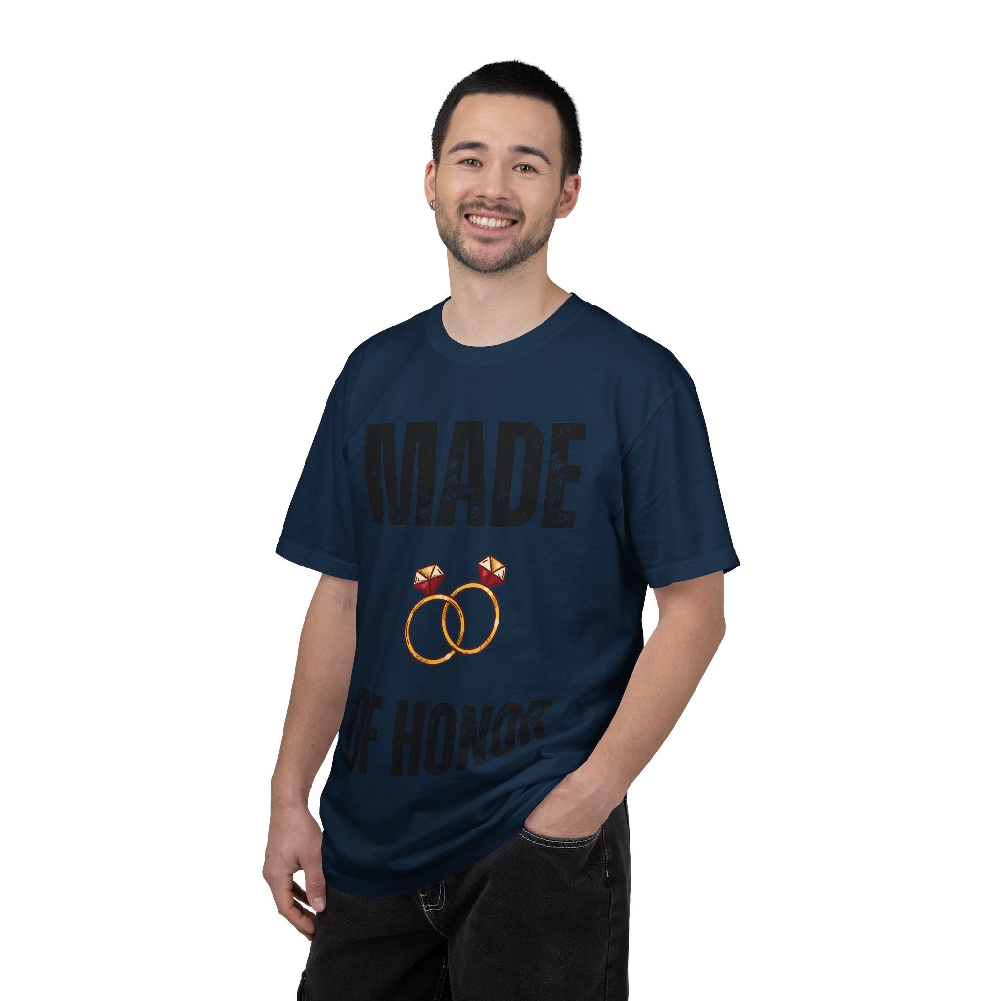 Made of Honor T‑Shirt — Maid of Honor Bridal Party Tee with Wedding Rings