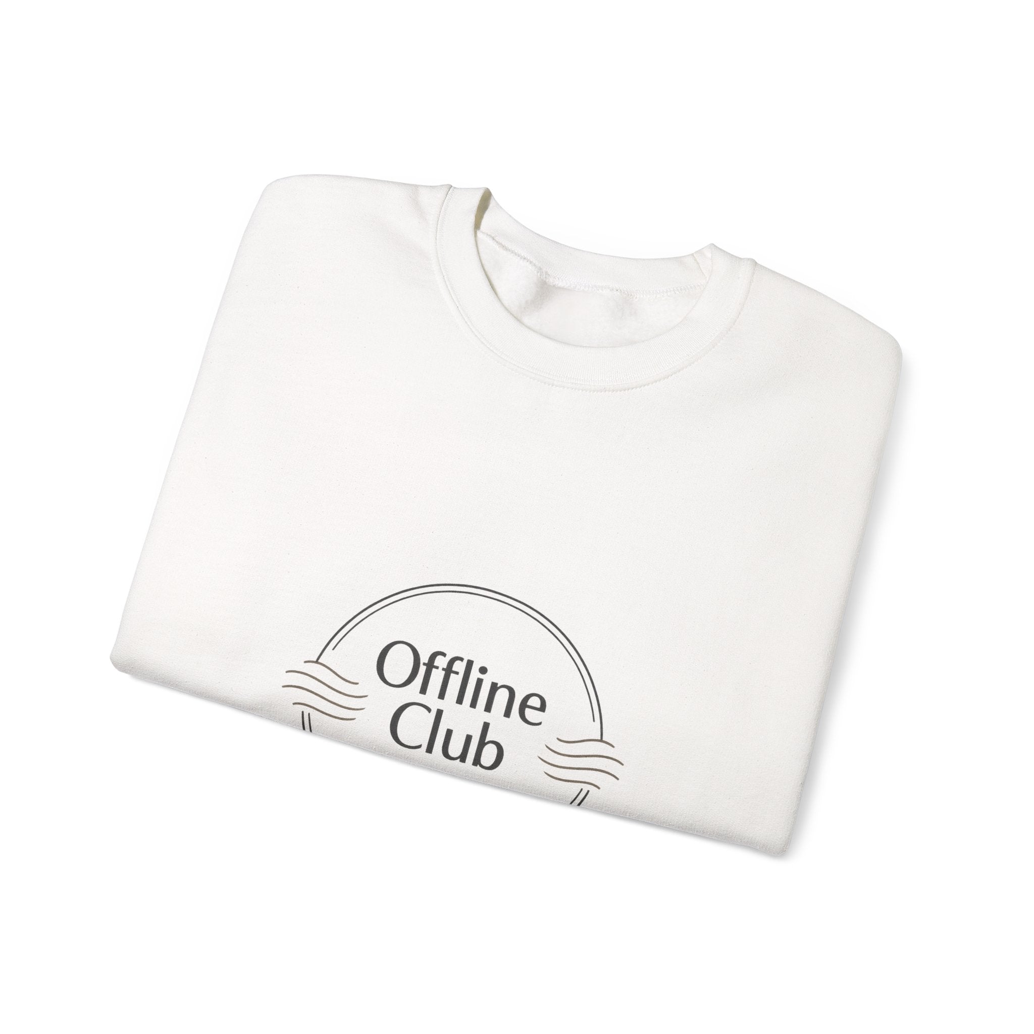 Offline Club badge Crewneck Sweatshirt | digital detox, log off