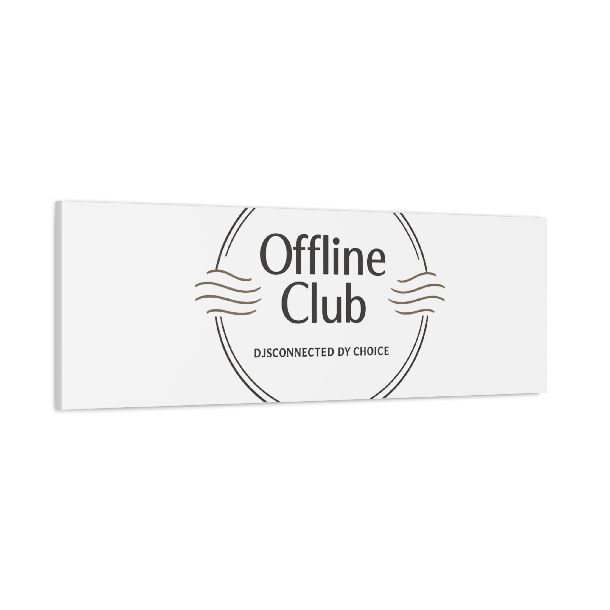 Offline Club Badge Canvas, Digital Detox emblem, log off, no notifications