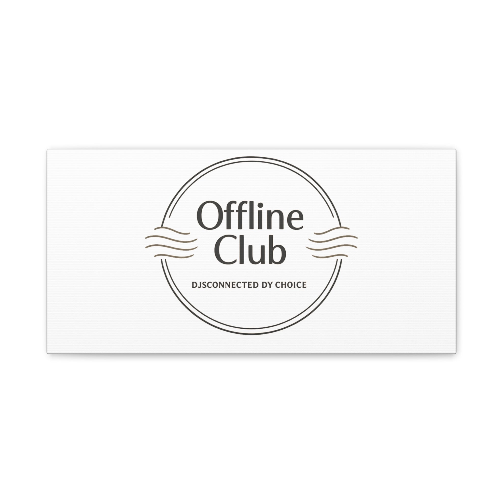 Offline Club Badge Canvas, Digital Detox emblem, log off, no notifications
