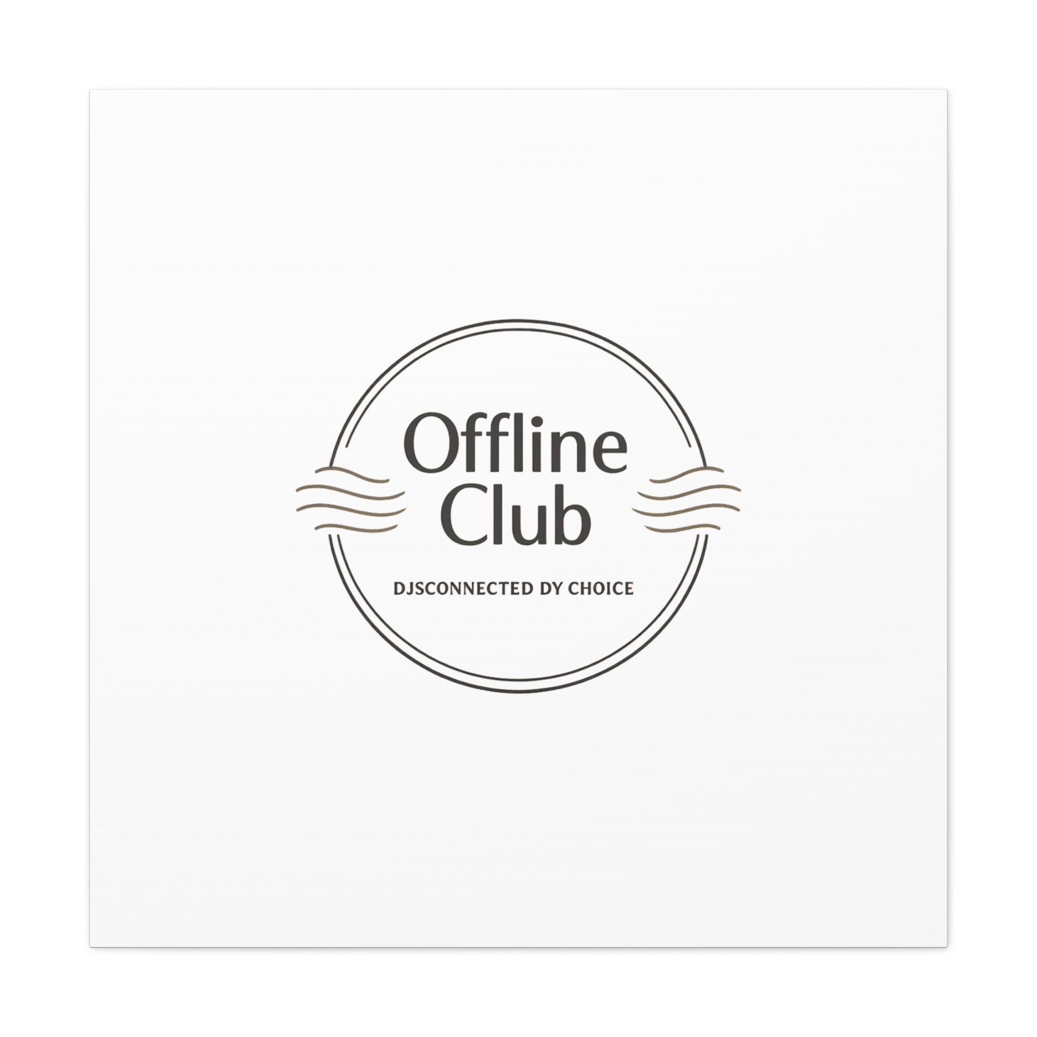 Offline Club Badge Canvas, Digital Detox emblem, log off, no notifications