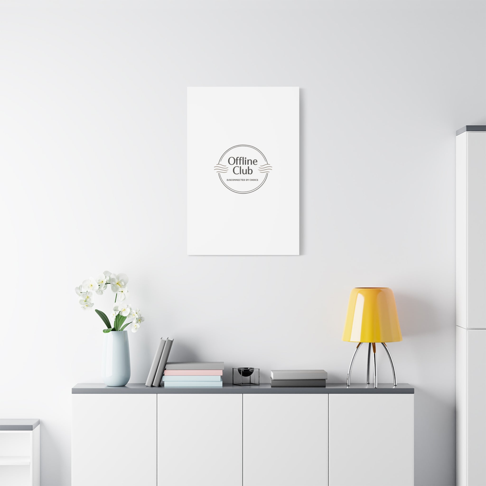 Offline Club Badge Canvas, Digital Detox emblem, log off, no notifications