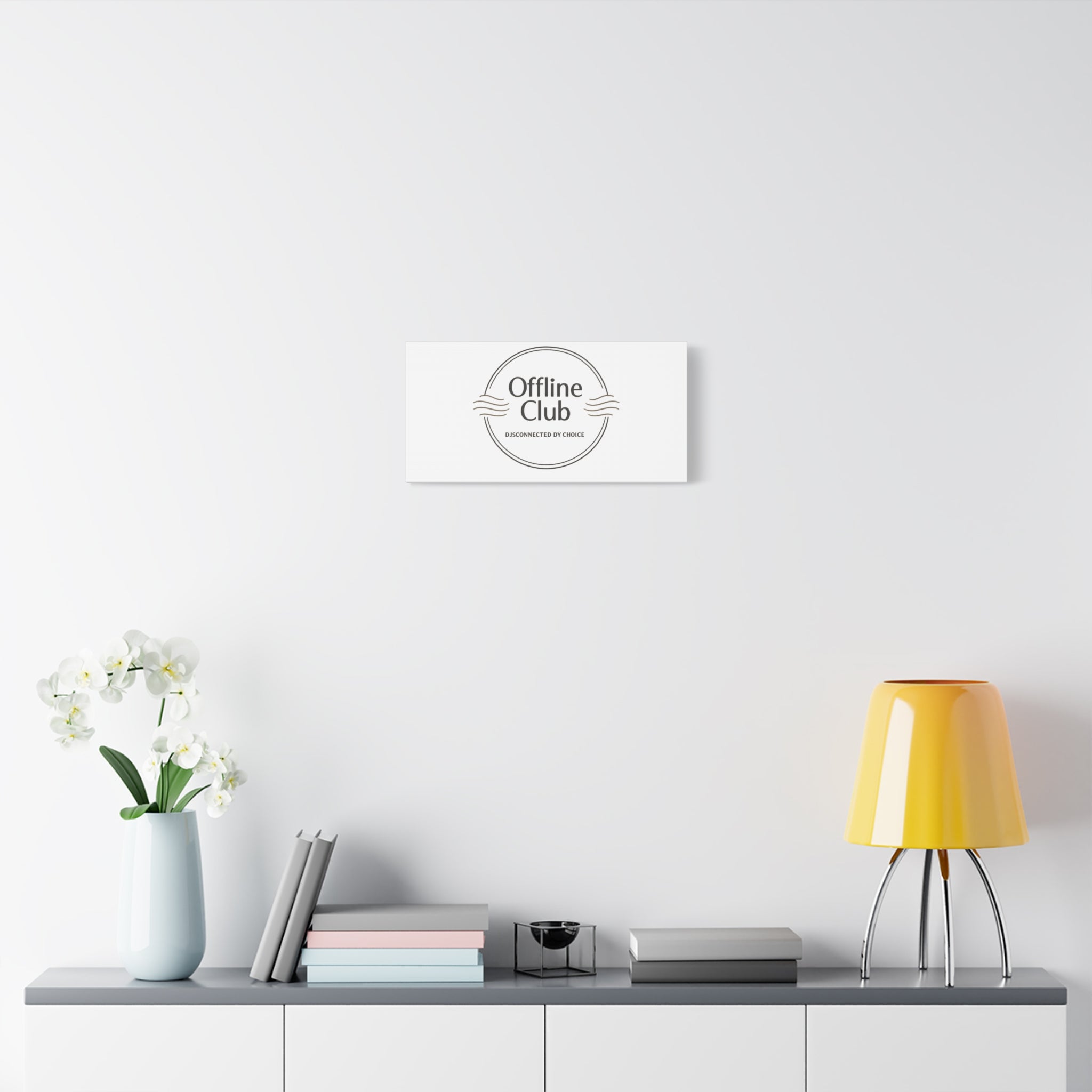 Offline Club Badge Canvas, Digital Detox emblem, log off, no notifications