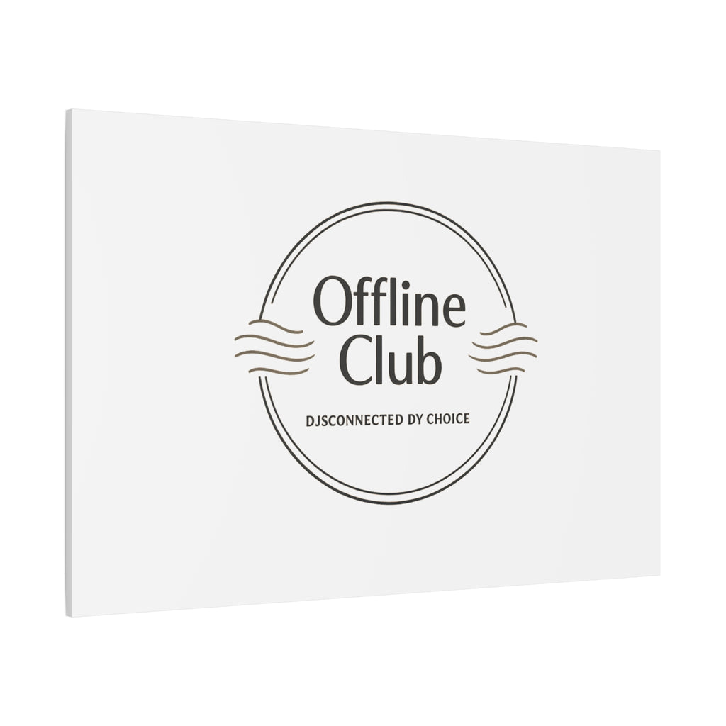 Offline Club Badge Canvas, Digital Detox emblem, log off, no notifications