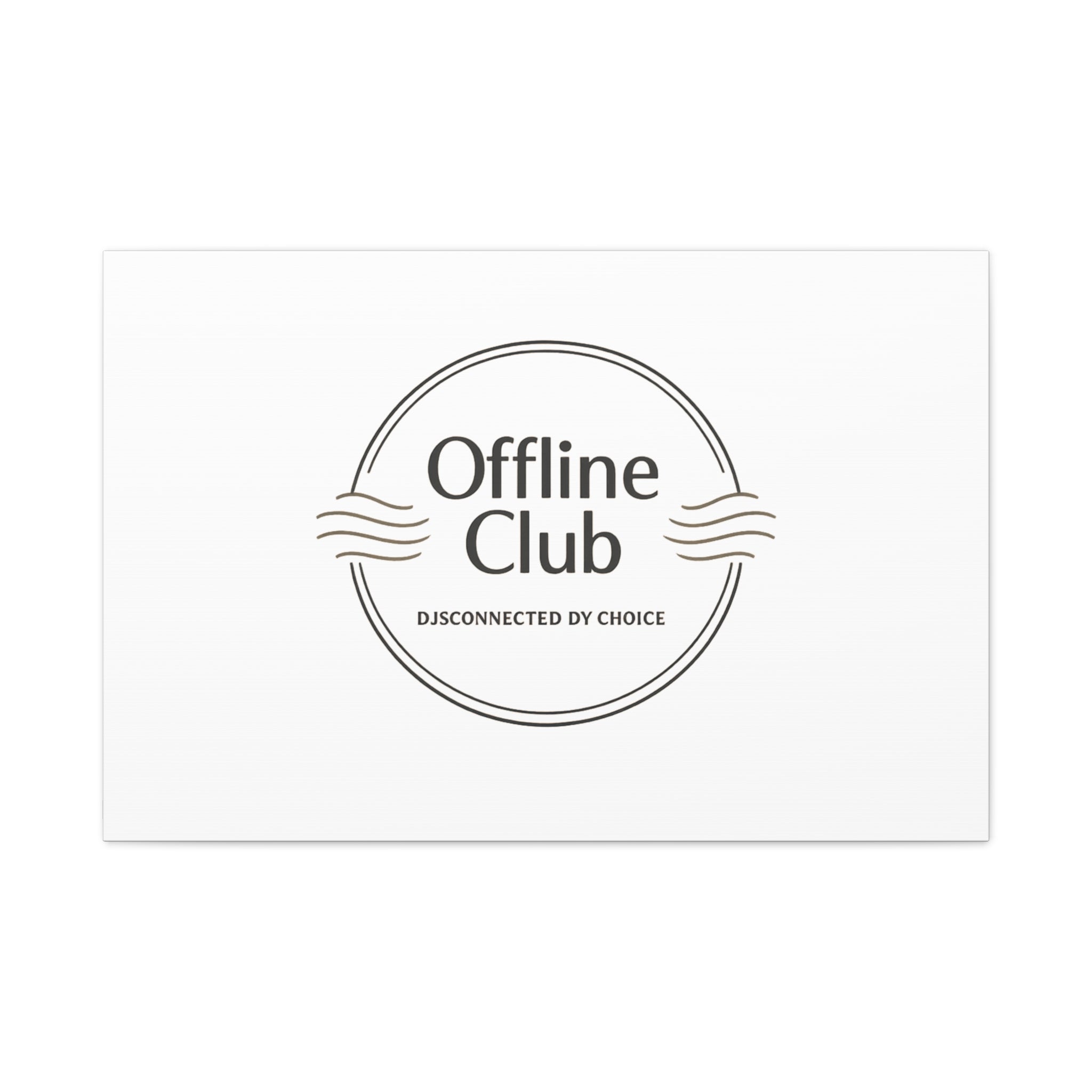 Offline Club Badge Canvas, Digital Detox emblem, log off, no notifications