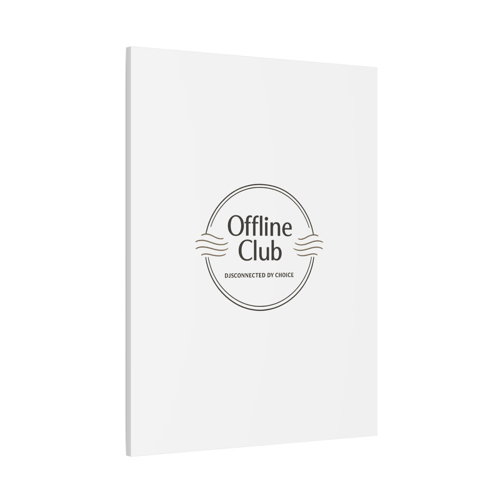 Offline Club Badge Canvas, Digital Detox emblem, log off, no notifications