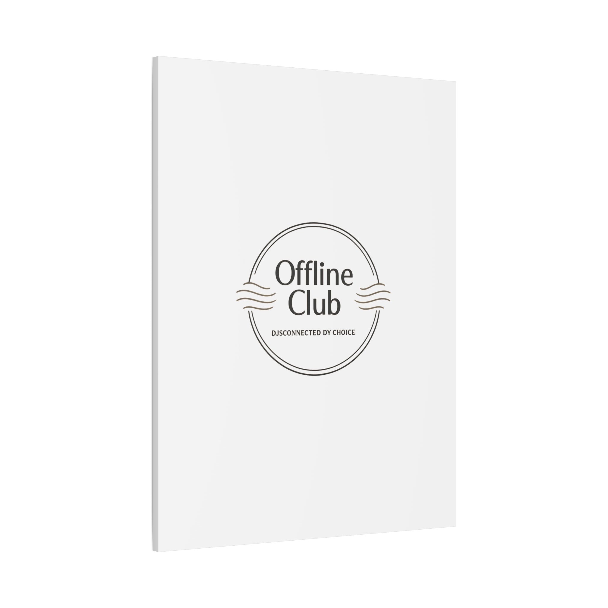 Offline Club Badge Canvas, Digital Detox emblem, log off, no notifications