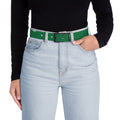 Green Gloss Belt — Slim Casual Waist Belt